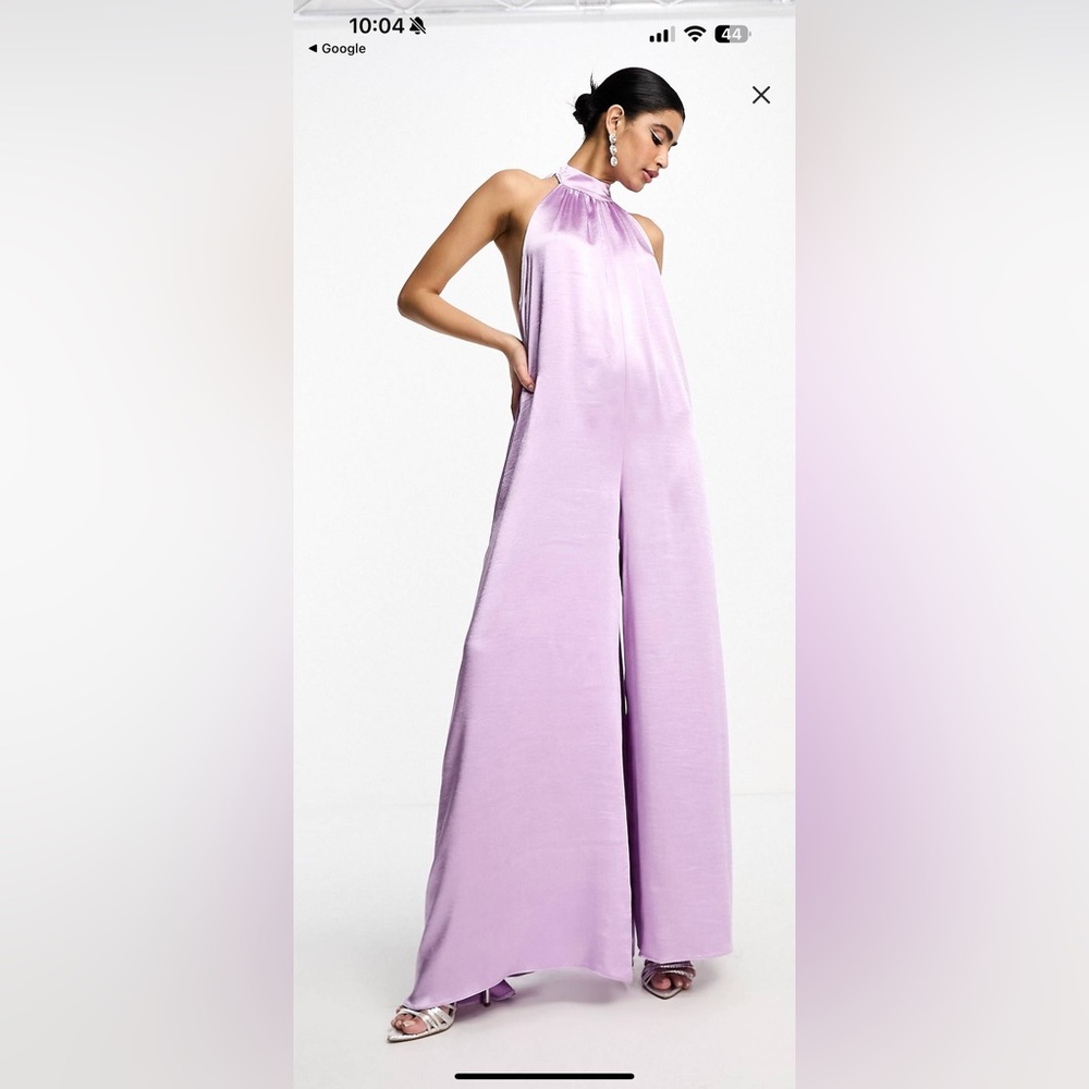 ASOS wide leg backless jumpsuit